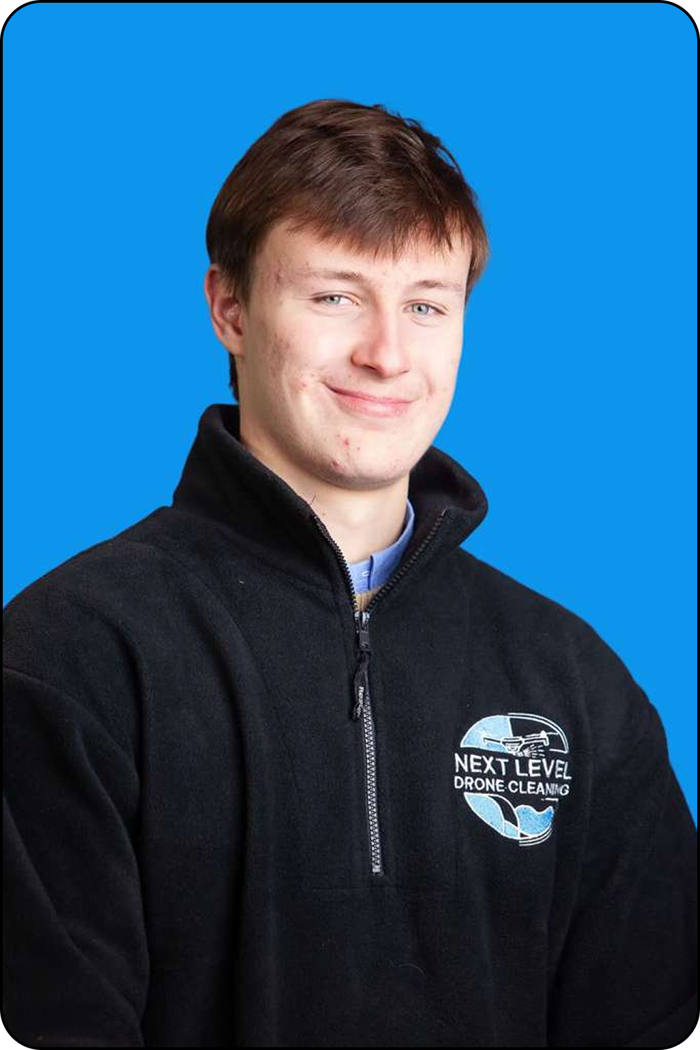 Sebastien in company merchandise